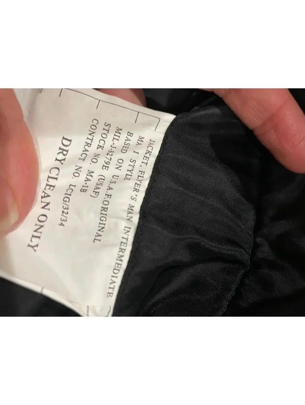 Military MA1 Flyer’s Man Intermediate USAF bomber Reversible Jacket Medium Black